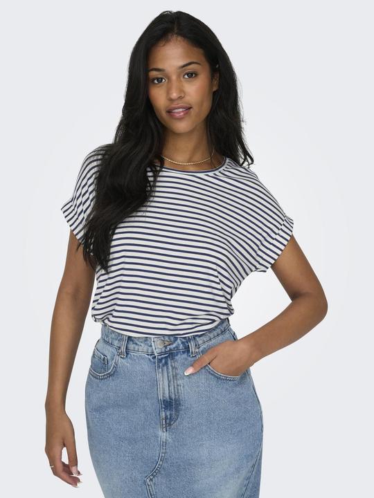 Produktbild Only Normal geschnitten Rundhals Tief angesetzte Schulter T-Shirt Top (XL)