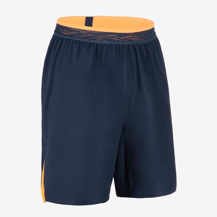 Produktbild Kipsta Damen/Herren Fussball Shorts - CLR marineblau/orange (L)