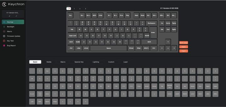 Actual product image Keychron K1 QMK V6 (CH, Wireless, Cable)