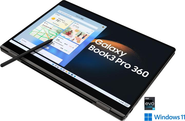 Actual product image Samsung Galaxy Book3 Pro 360 (16", Intel Core i7-1360P, 16 GB, 1000 GB, DE)