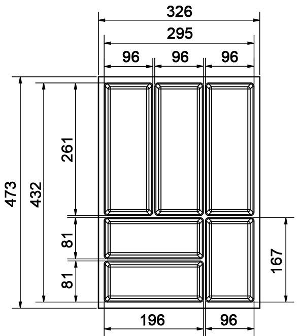 Image du produit Werkstarck Casiers pour couverts Basic LEGRABOX M