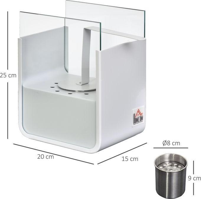 Produktbild Swisshandel24 Biokamin Ethanol-Kamin Bio-Ethanol-Brenner 0,4L Brenndauer kein Rauch Edelstahl 20 x 15 x 25 cm (20 x 15 x 25 cm)