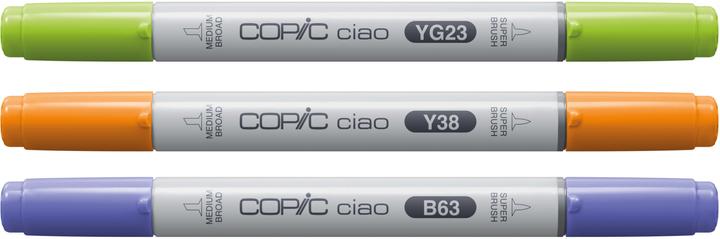 Image du produit Copic CIAO - Marqueurs (Y-38 Miel, YG-23 New Leaf, B-63 Light Hydrangea, 6 mm, 3 x)