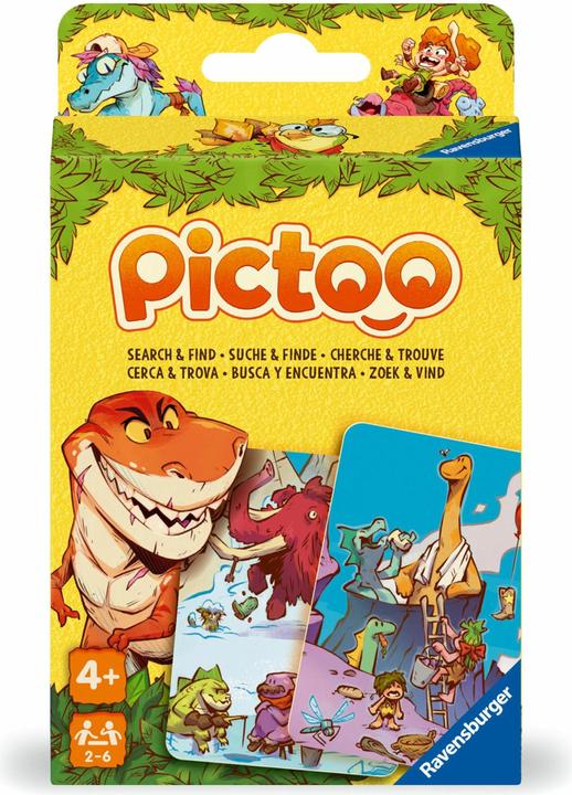 Produktbild Ravensburger 23479 - Pictoo Dino Kartenspiel - Schnelles Karten-Suchspiel für Kinder ab 4 Jahren (Multilingual)
