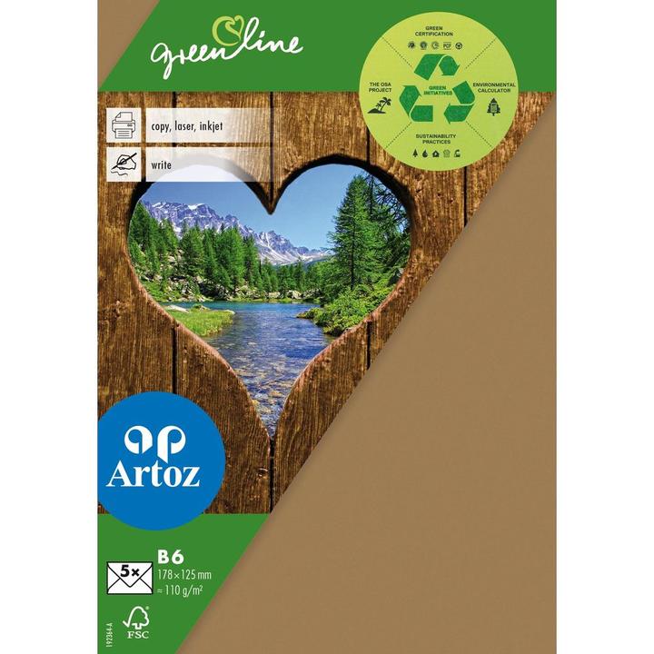 Actual product image Artoz green line (B6, 5 x)