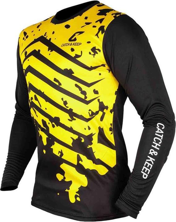 Image du produit Catch & Keep Maillot de gardien de but Protection Gr. S Jaune-Noir Maillot de gardien de but de football Haut (S)