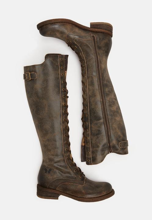 Produktbild Felmini Gredo A425, der hohe Biker-Schnürstiefel von, ist aus Glattleder mit einem Finish aus Vintag (38)