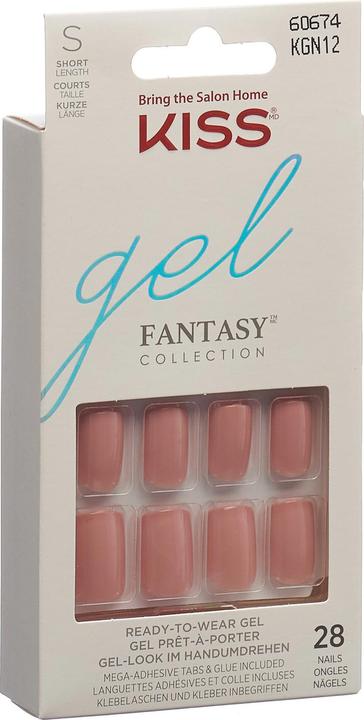 KISS Fantasia di gel (Unghie artificiali, Trasparente, Rosa)