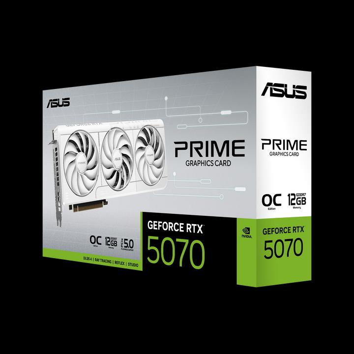 Actual product image ASUS PRIME-RTX5070-O12G-WHITE 12GB GDDR7 HDMI DP (12 GB)