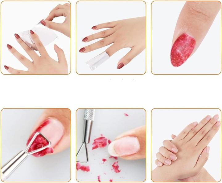 Immagine prodotto Noya Nagel Lack Entferner Soak Off Aluminiumfolie Remover Wraps - Silber (100er Set)