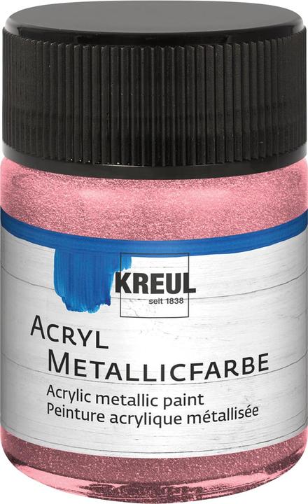 Immagine prodotto Kreul Vernice acrilica metallizzata, crema opaca, 50 ml (Rosa, 50 ml)