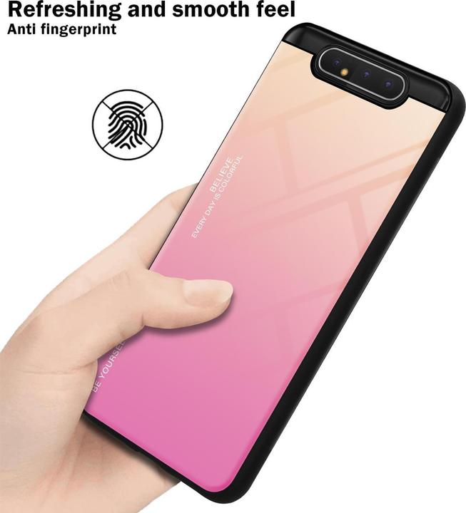 Produktbild Cadorabo TPU 2 Farben Glas Cover (Samsung Galaxy A80)