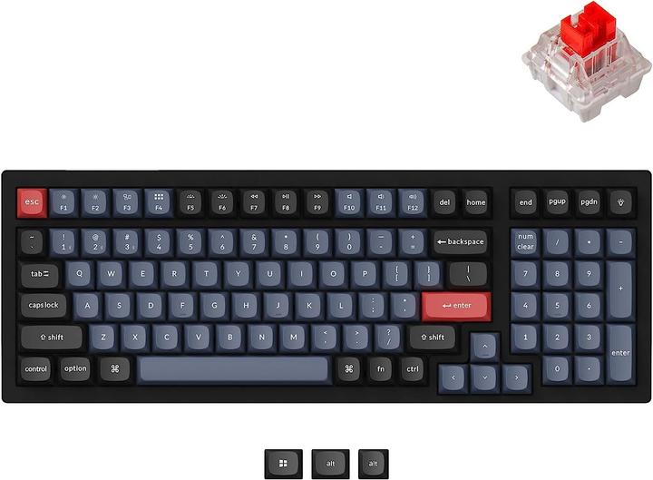 Produktbild Keychron Key K4Pro 96% Alu RGB Key Red H K4P-H1-DE (DE, Kabellos)