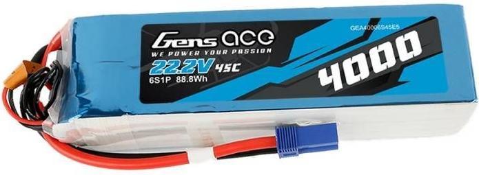 Gens Ace RC-Akku LiPo 4000 mAh 22.2 V 45C (22.20 V, 4000 mAh)