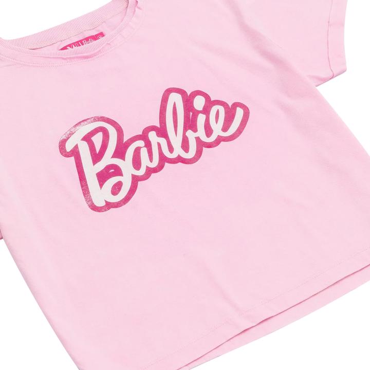 Actual product image Barbie Womens/Ladies Distressed Logo Crop Top (XL)