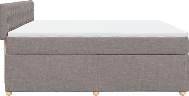 Produktbild VidaXL Boxspringbett Doppelbett Polsterbett Bett Matratze Taupe 200x200cm Stoff (200 x 200 cm, 200 x 200 cm)