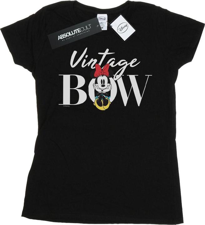 Actual product image Disney Womens/Ladies Minnie Mouse Vintage Bow Cotton T-Shirt (L)