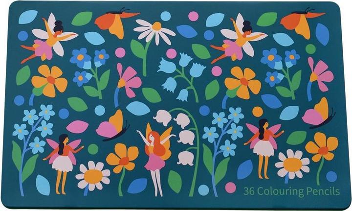 Image du produit Rex London boîte de 36 crayons de couleurs fairies in the garden (Rouge, Vert, Noir, Blanc, Jaune, Bleu, 36 x)