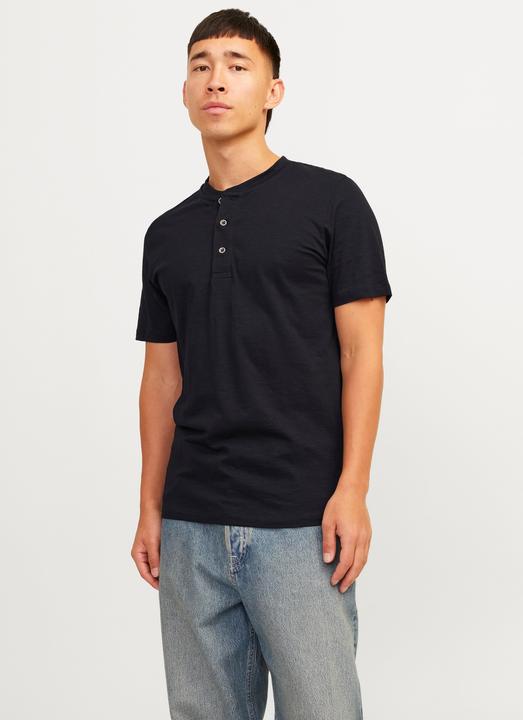Immagine prodotto Jack & Jones T-shirt monocolore con colletto da nonno (M)