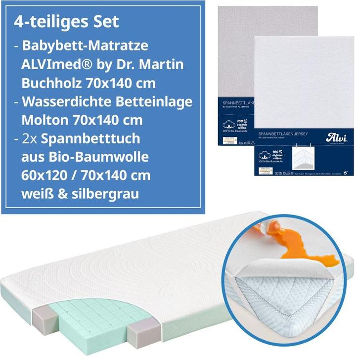 Image du produit Alvi Babymatratzen & Kindermatratzen 4-tlg. Matratzen-Set für Kinderbett 70x140 (70 x 140 cm)