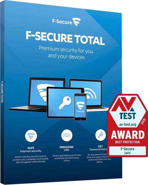 Actual product image F-Secure Total (3 User, 3 Devices/Users, 12 months)