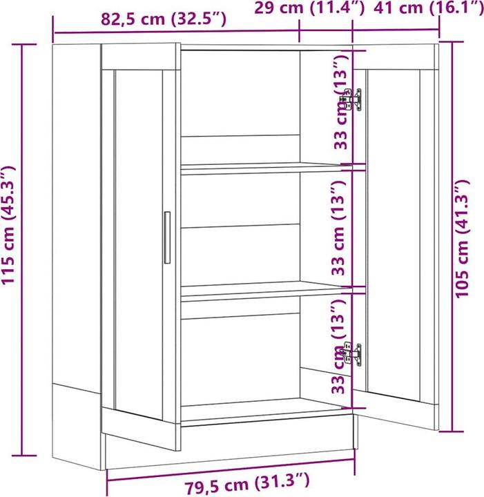 Image du produit VidaXL Gizela (82,5 x 30,5 x 115 cm)