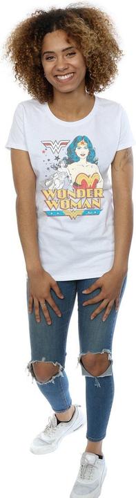 Actual product image Womens/Ladies Wonder Woman Posing Cotton T-Shirt (M)