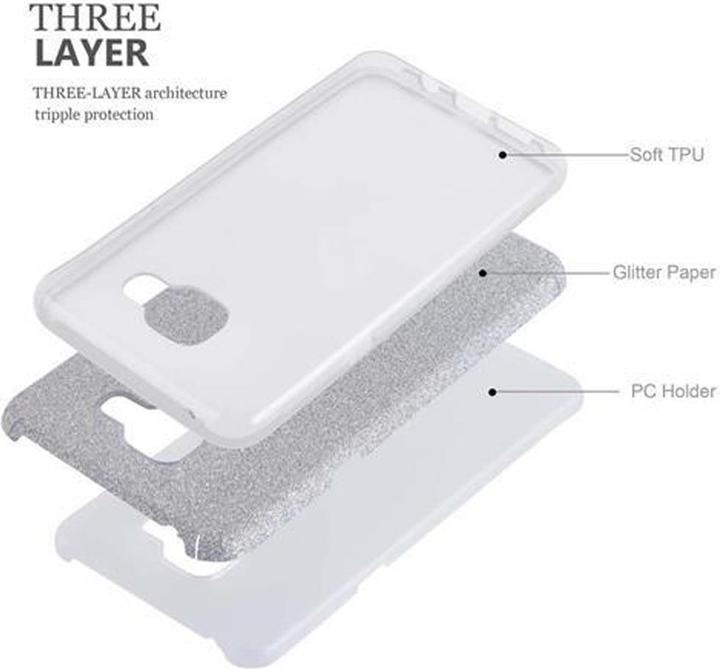 Actual product image Cadorabo TPU glitter (3-piece) cover (Samsung Galaxy A3 (2016))