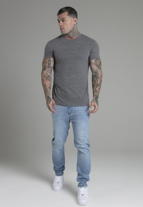 Actual product image Siksilk T-Shirt Marl T-Shirt in Dark Grey (L)