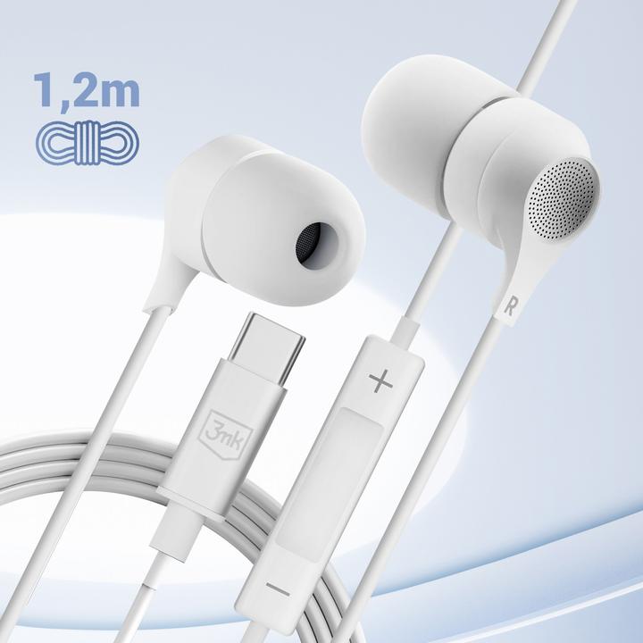 Immagine prodotto 3MK Auricolari a filo USB-C (Nessuna soppressione del rumore, Cablato)