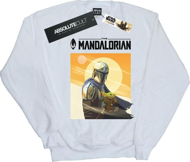 Actual product image Star Wars Mens The Mandalorian The Child Two Moons Sweatshirt (XXL)