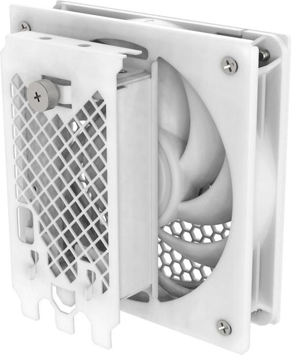 Silverstone SST-FDP02W - External cooling fan adapter bracket, incl. 120mm fan, white (127 mm, 1 x)
