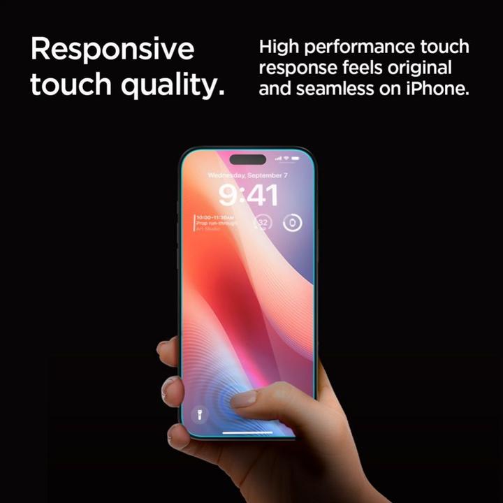 Immagine prodotto Spigen Glas.Tr "Ez Fit" 2-Pack per iPhone 16 Pro Max 6,3" privacy (2 Pezzo/i, Apple iPhone 16 Pro Max)