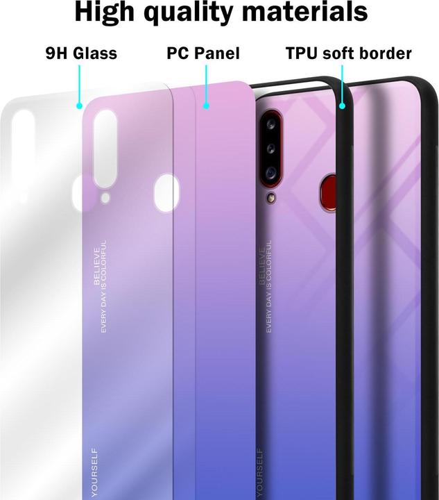 Actual product image Cadorabo TPU 2 colors glass cover (Samsung Galaxy A20s)