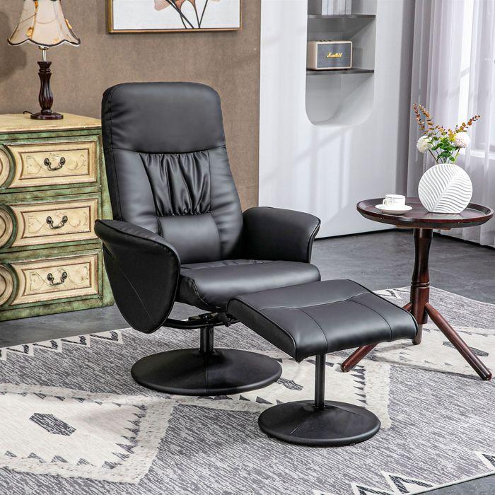 Image du produit Swisshandel24 Fauteuil relax avec pouf, Fauteuil TV, Fauteuil TV inclinable, Fauteuil pivotant pour salon