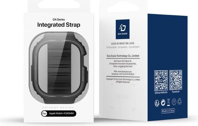Produktbild Dux Ducis OA Armband Apple Watch 38mm/40mm/41mm - Schwarz (38 mm, 40 mm, 41 mm, Silikon, Apple Watch Series 2, Apple Watch Series 1, Apple Watch Series 3, Apple Watch Series 4, Apple Watch Series 5, Apple Watch Series 6, Apple Watch Series 7, Apple Watch Series 8, Apple Watch Series 9, Apple Watch SE)