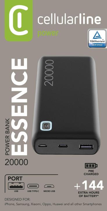 Produktbild Cellularline Essence (20000 mAh, 12 W, 74 Wh)