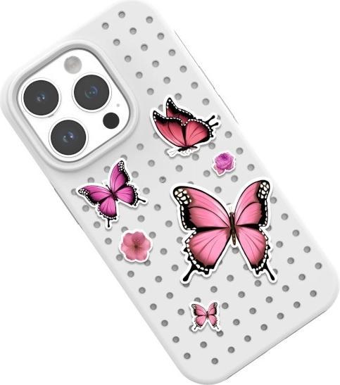 Immagine prodotto Pinifit Zestaw Etui Pinit Dynamic + Flower/ Butterfly Pin iPhone 14 Plus 6.7" czarny/nero wzór 1 (Apple iPhone 15 Plus, Apple iPhone 14 Plus)