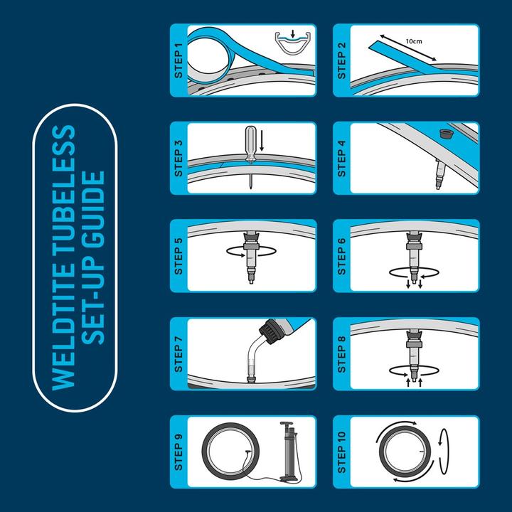 Actual product image Weldtite Tubeless Road (19 mm)