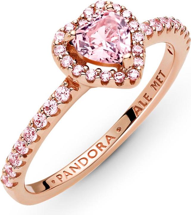 Produktbild Pandora 14k Rose Gold Sparkling Heart Ring (48, 925 Silber)