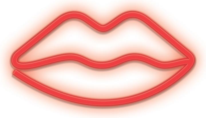 Forever Light Luce LED al neon LIPS rosso Pipistrello + USB FLNEO8 (2 cm)