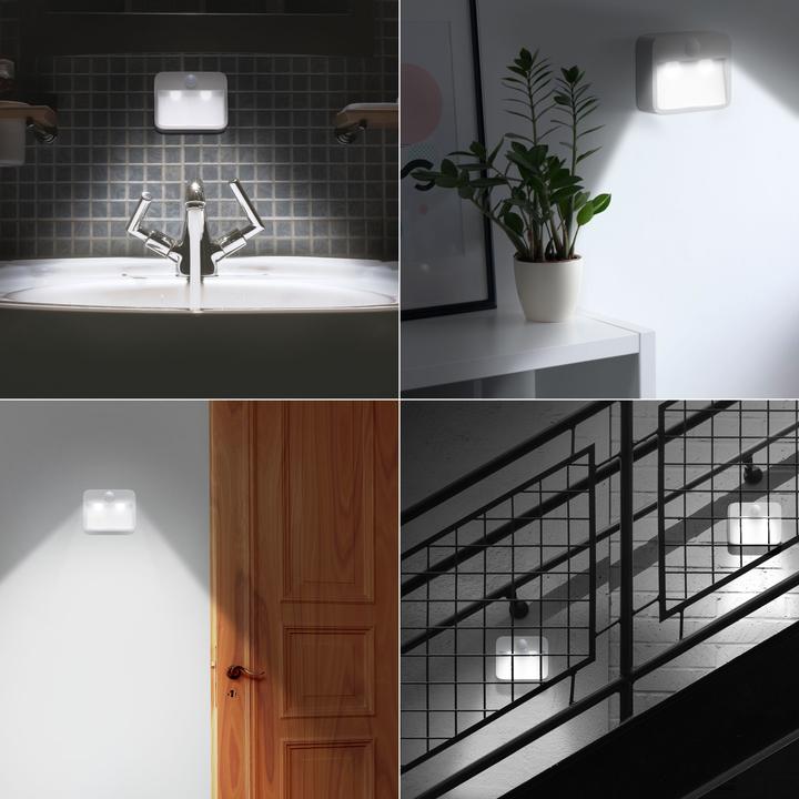 Produktbild Brandson Nachleichte, 3x LED Nachtlichter, Nachtlampe, Bewegungsmelder, Helligkeitssensor, Nachtlampe