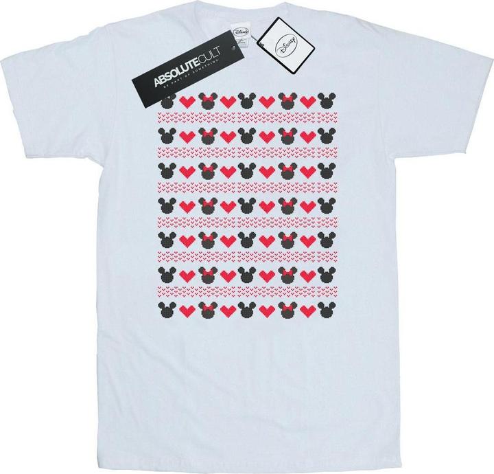 Disney Mickey And Minnie Christmas Hearts TShirt (S)