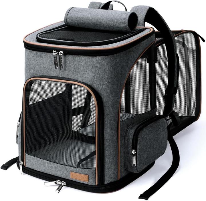 Produktbild Lekesky Transportrucksack (Katze, Hund, Kleintier, Atmungsaktiv, Waschbar, Faltbar)