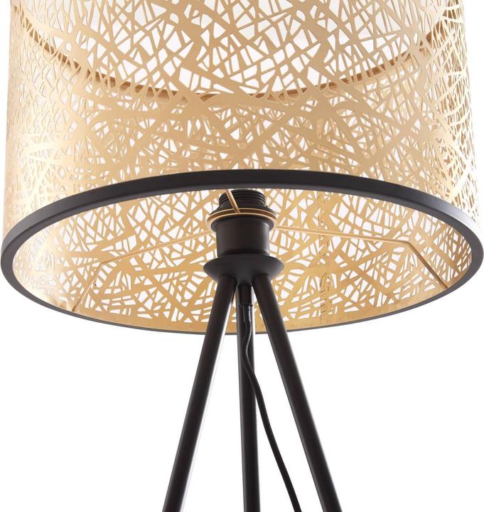 Actual product image Lindby Yonah floor lamp black gold tripod (E27)