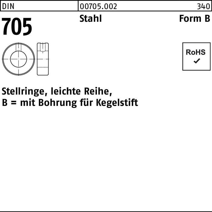 Actual product image Adjusting ring DIN 705 with bore for taper pin B 20 x 32 x14 steel light series
