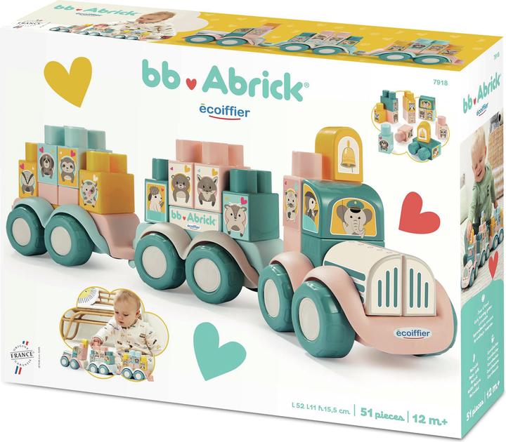 Abrick Train d'animaux avec briques, 51 pcs.