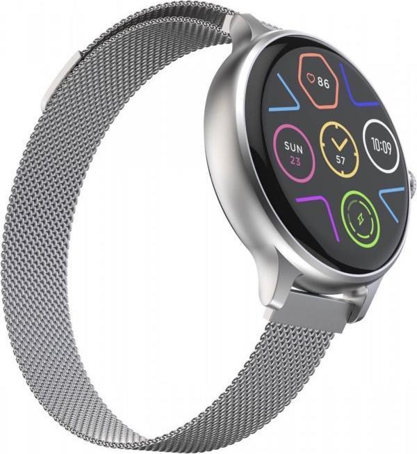 Actual product image Carneo Hero mini HR+/Silver/Elegant Band/Silver (40 mm)