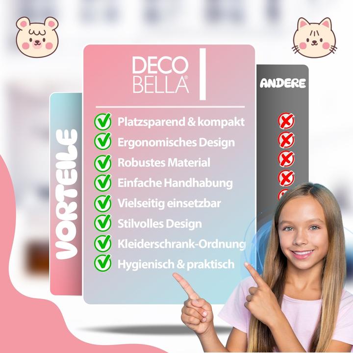 Produktbild DecoBella Kleiderbügel für Baby & Kinder (6 x)
