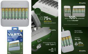 Produktbild Varta Eco Charger Multi (1 Stk., HR6, AAA, AA, 1600 mAh, Ladegerät inkl. Akku)